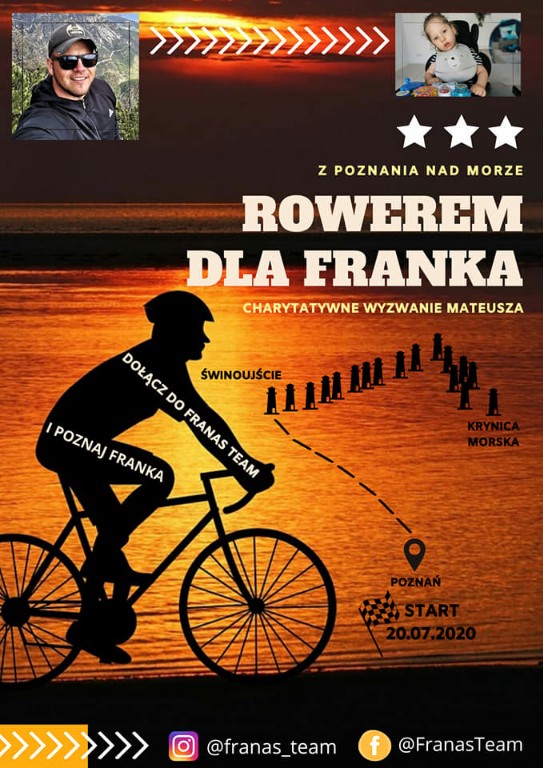 Koźminian jedzie rowerem nad morze, by pomóc choremu Frankowi - Zdjęcie główne