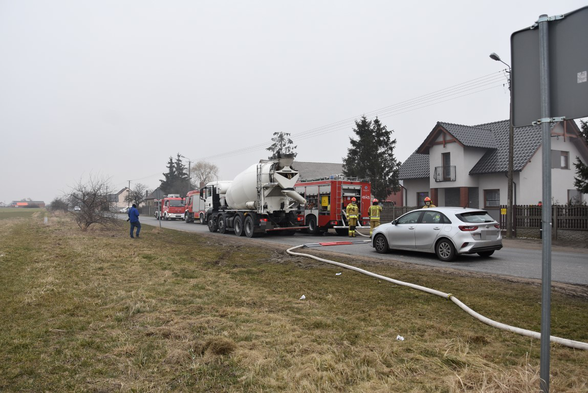 Pożar budynku gospodarczego w Brzozie