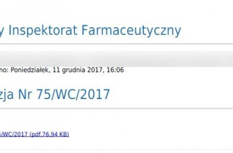 Popularny antybiotyk wycofany z aptek. Jest komunikat GIF - Zdjęcie główne