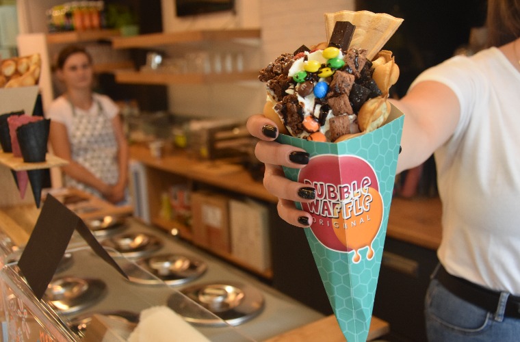 Krotoszyn: Bubble wafle - w Cukierni Słodka Strefa - Zdjęcie główne
