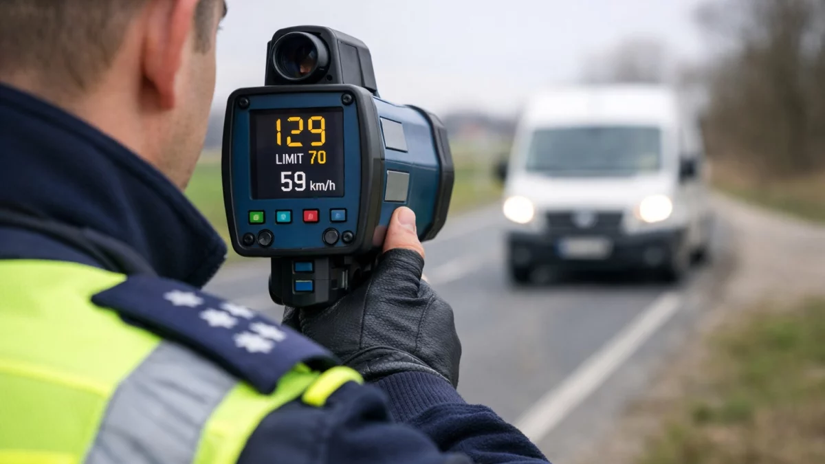 O 59 km/h za dużo. Pirat drogowy stracił prawo jazdy i słono zapłacił