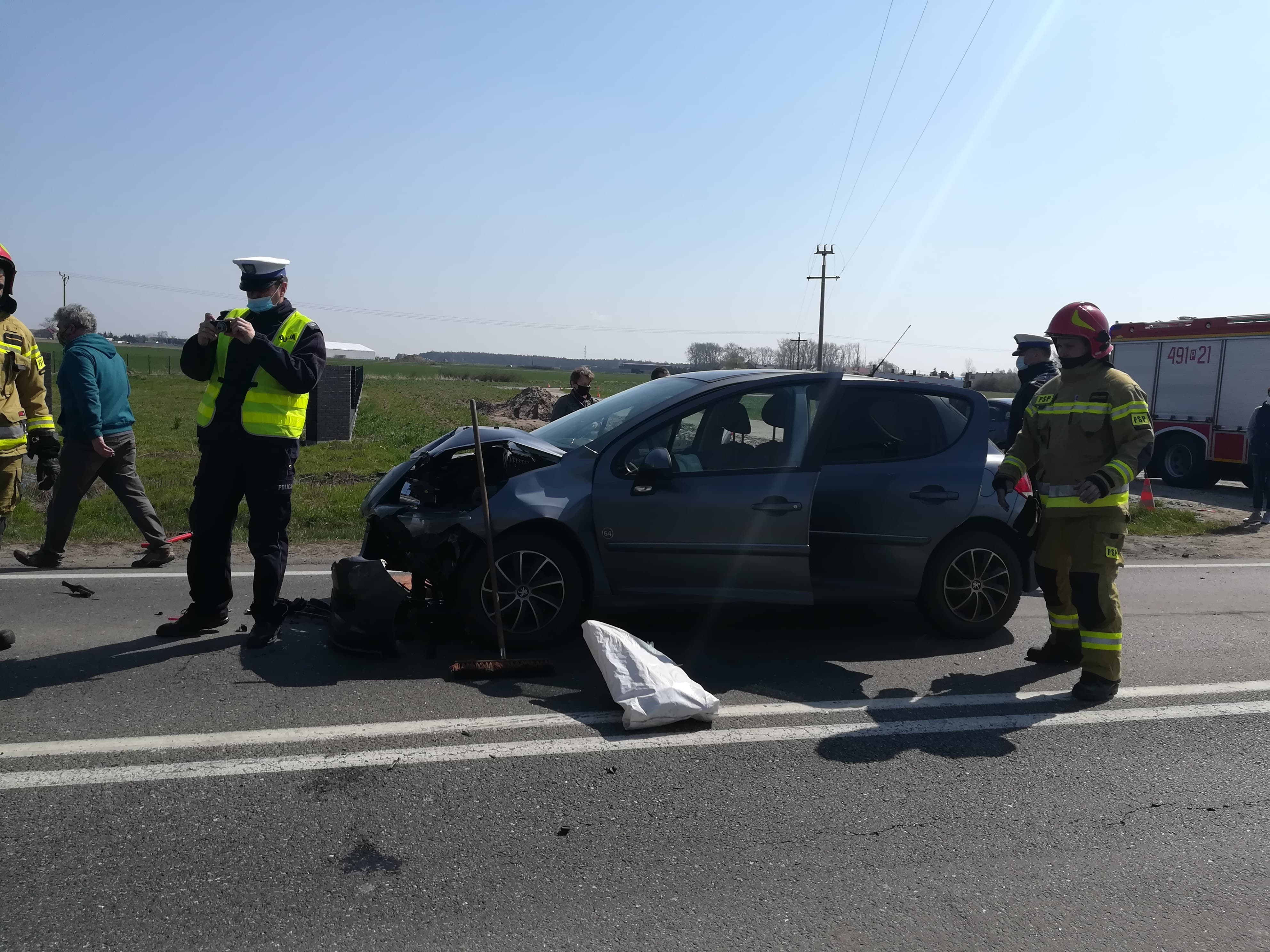 Zderzenie dwóch samochodów na Koźmińskiej w Krotoszynie