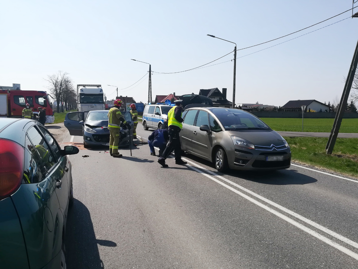 Zderzenie dwóch samochodów na Koźmińskiej w Krotoszynie