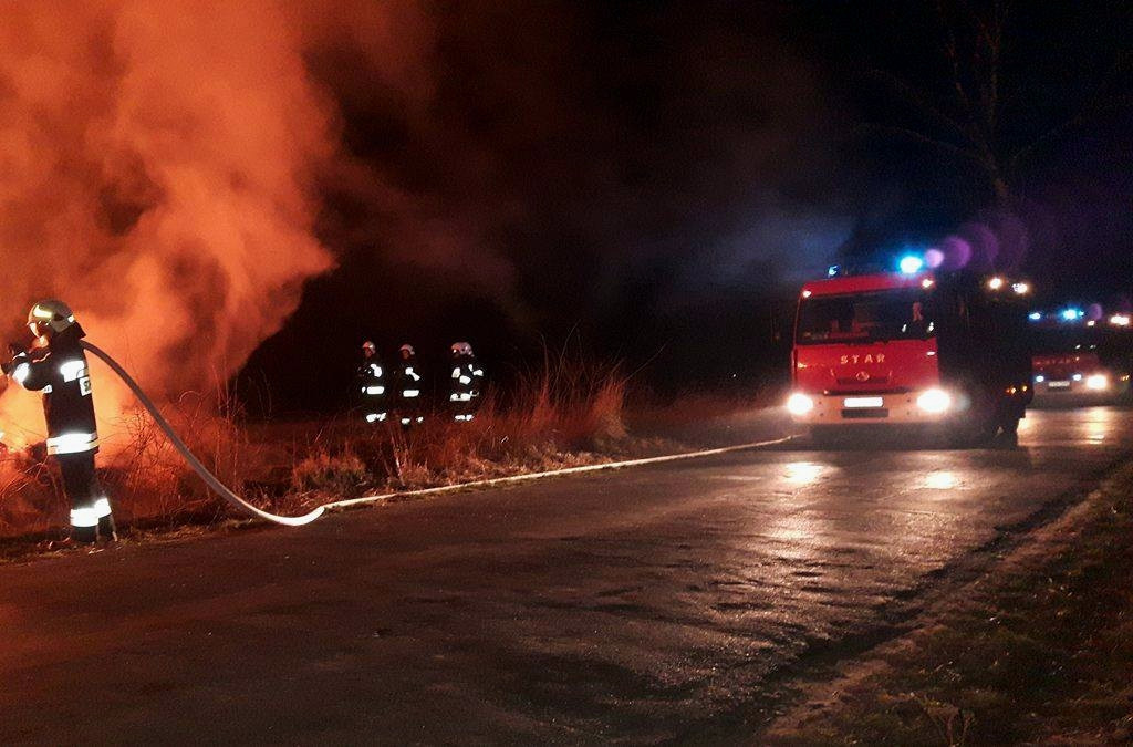 Dzierżanów. Nocna akcja strażaków [ZDJĘCIA] - Zdjęcie główne