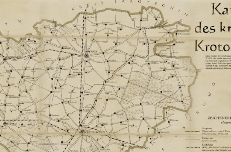 Plan powiatu krotoszyńskiego z czasów okupacji - Zdjęcie główne