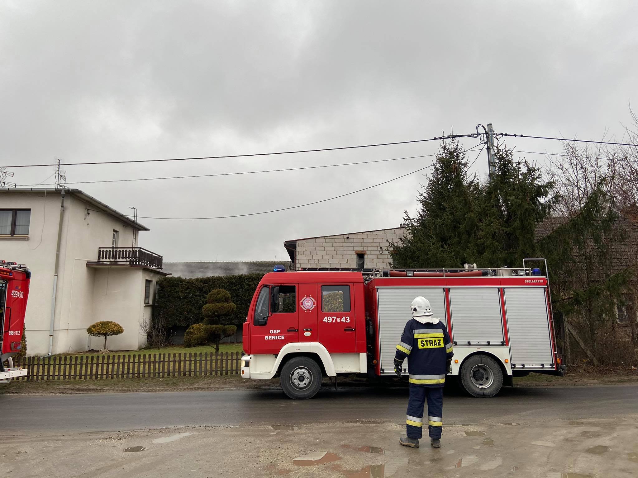 Pożar domu w Salni (gm. Krotoszyn)