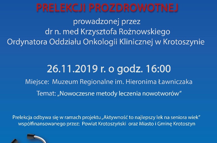 Krotoszyn. Prelekcja zdrowotna dla seniorów - Zdjęcie główne