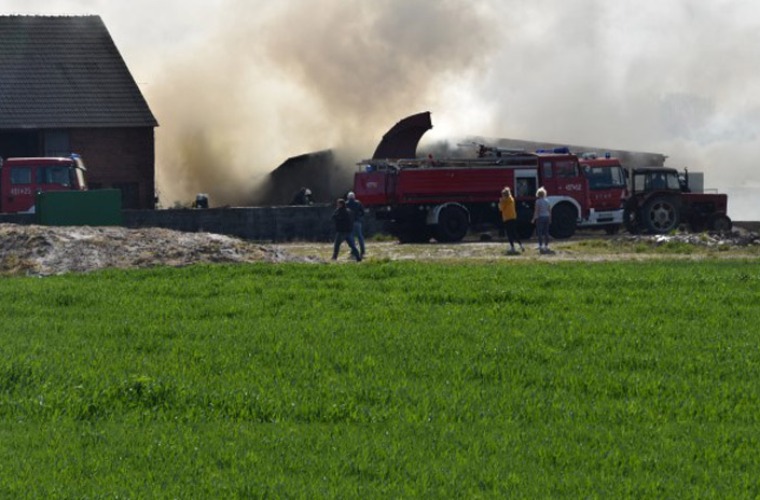 Pożar budynku gospodarczego w Biadkach [FOTO I FILM] - Zdjęcie główne