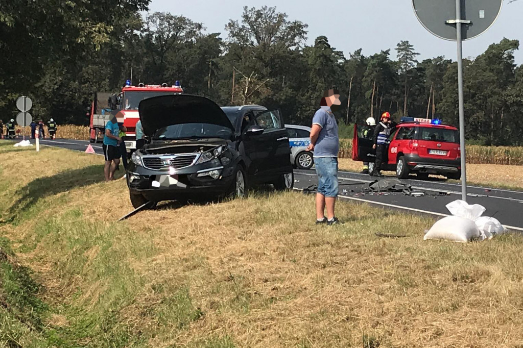 Wypadek na DK 36 Kobylin Smolice - Zdjęcie główne