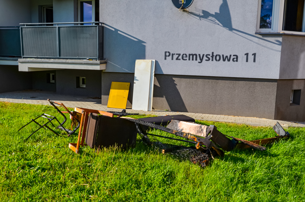 Pożar mieszkania przy ul. Przemysłowej w Krotoszynie