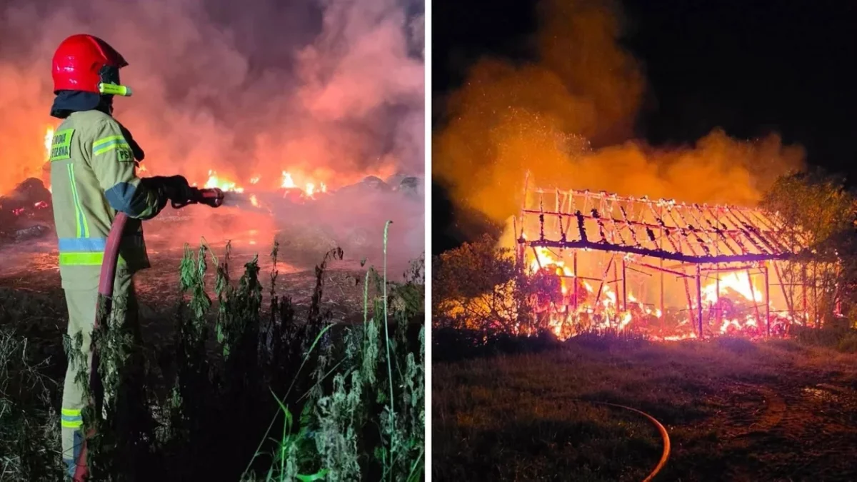 Nocny pożar w Koźminie Wielkopolskim. Strażacy walczyli z ogniem przez ponad siedem godzin