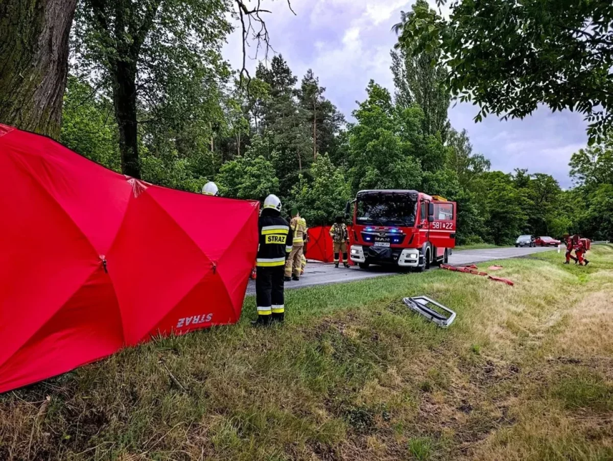 Śmiertelny wypadek w regionie. Kierowcy nie udało się uratować [ ZDJĘCIA]