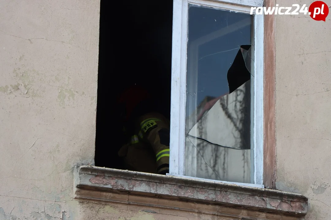 Pożar w centrum Rawicza