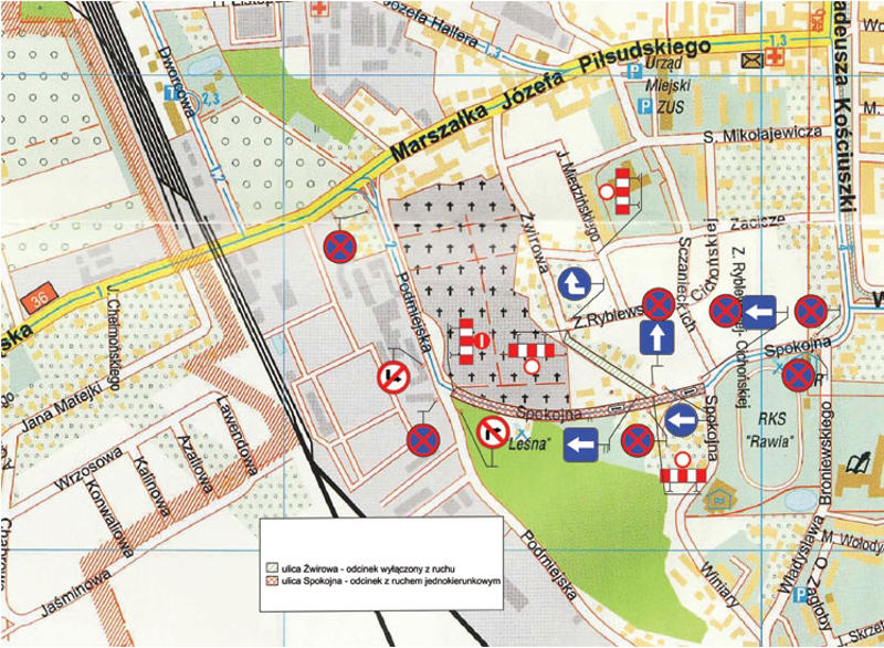 Więcej policjantów wokół cmentarzy, zmiana organizacji ruchu [MAPA] - Zdjęcie główne