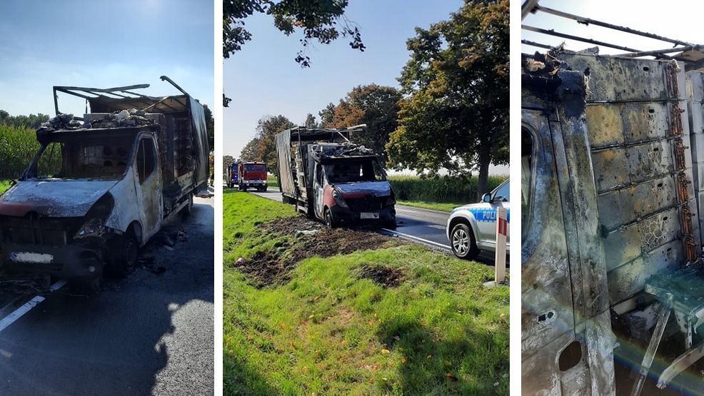 Auto zapaliło się w trakcie jazdy. Pożar pod Topólką - Zdjęcie główne