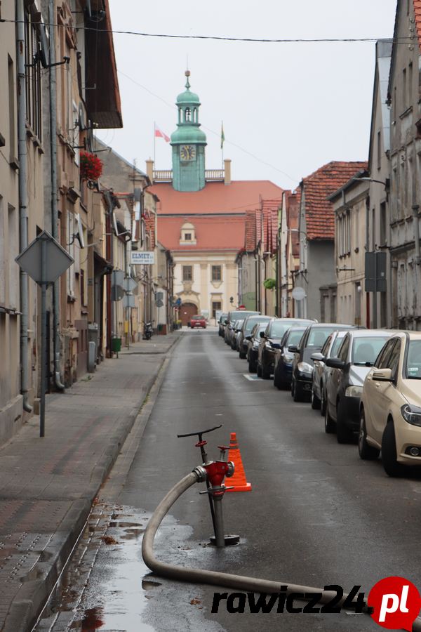 Pożar w centrum Rawicza