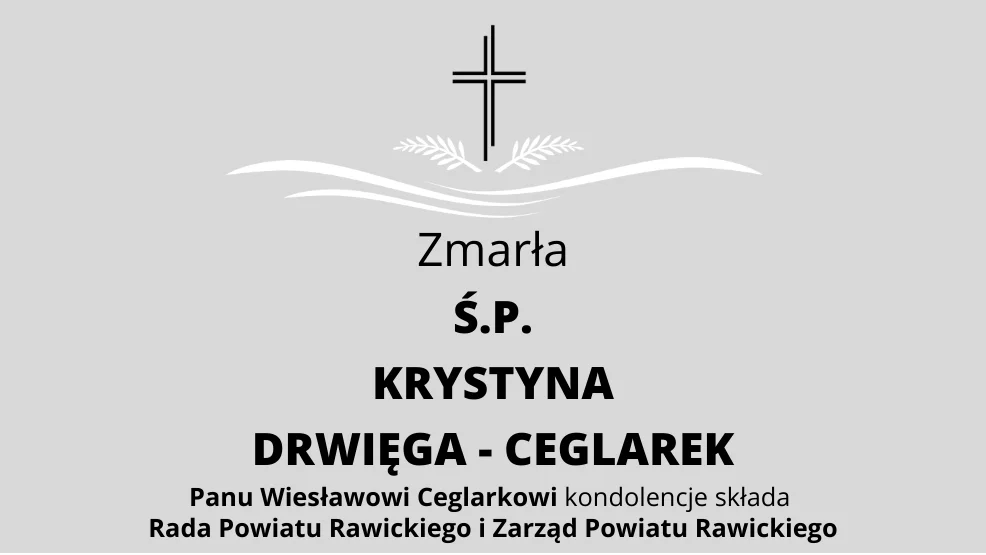 Kondolencje dla Pana Wiesława Ceglarka - Zdjęcie główne