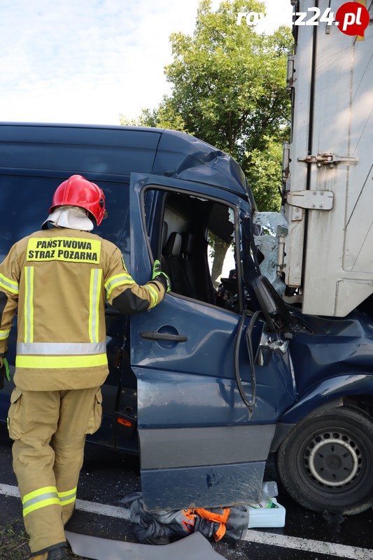 Wypadek na DK 36 na odcinku Dłoń - Smolice