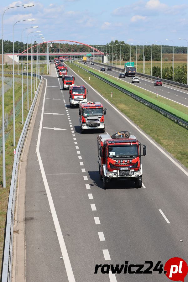 Przejazd wielkopolskich strażaków S5 w powiecie rawickim 