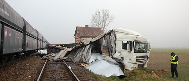 Ciężarówka wpadła pod pociąg - Zdjęcie główne