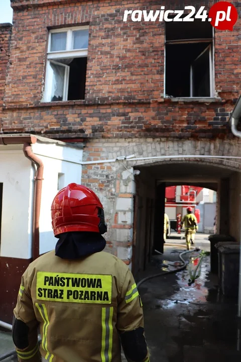 Pożar w centrum Rawicza