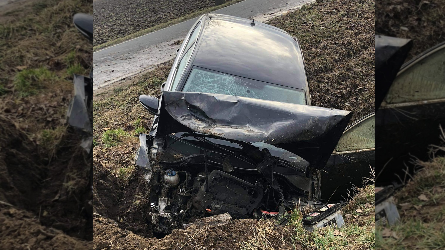 Wypadek na trasie Konary - Grąbkowo - Zdjęcie główne