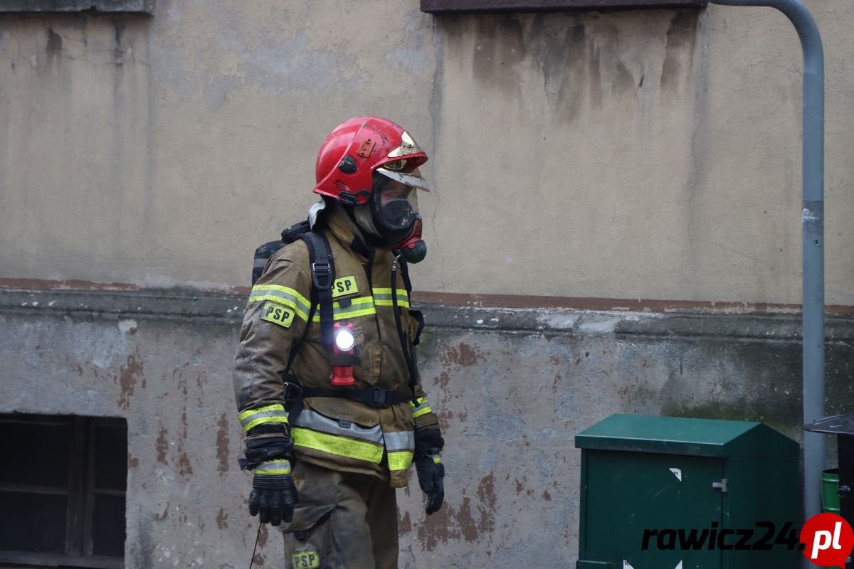 Pożar w centrum Rawicza