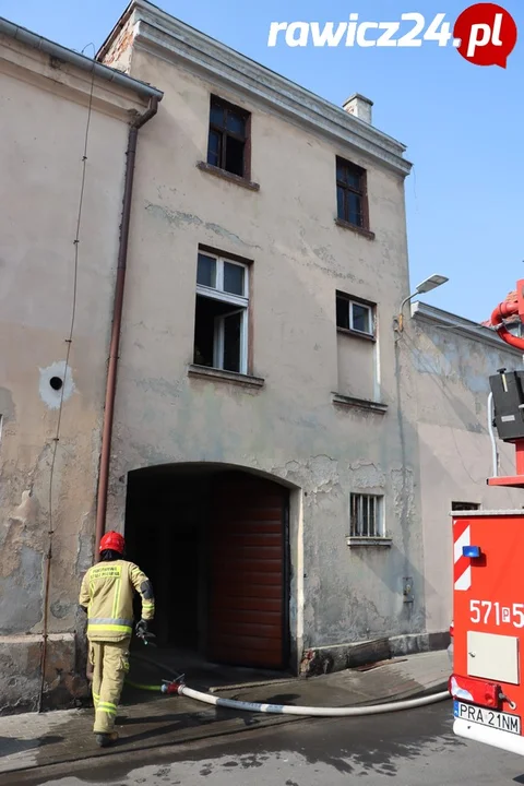 Pożar w centrum Rawicza