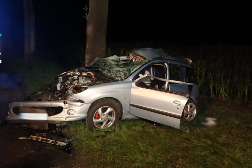 Wypadek na drodze Płaczkowo - Bartoszewice