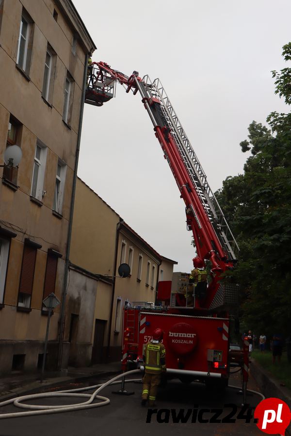 Pożar w centrum Rawicza