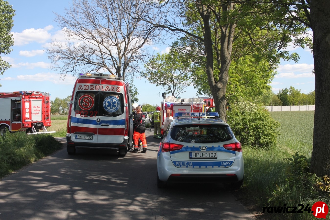 Wypadek na drodze Sobiałkowo - Rozstępniewo - Zdjęcie główne