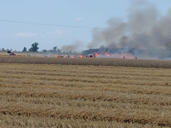 pożar w okolicach Starego Sielca