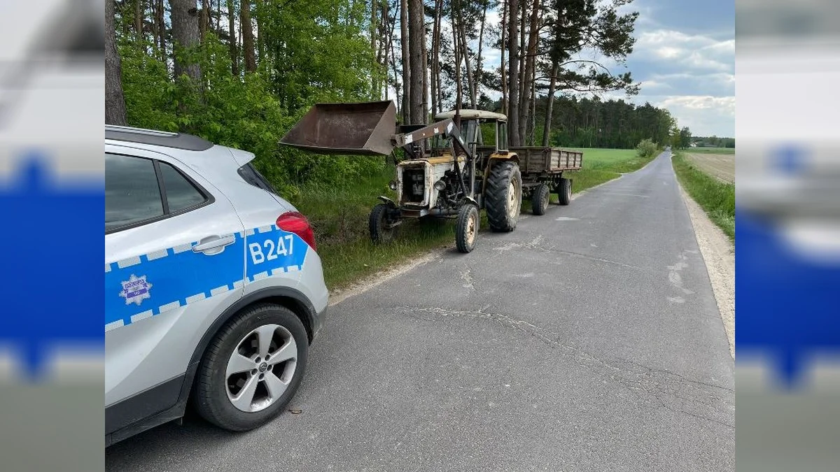 Ciągnik nie był w idealnym stanie. Jego kierowcę zatrzymali policjanci - Zdjęcie główne