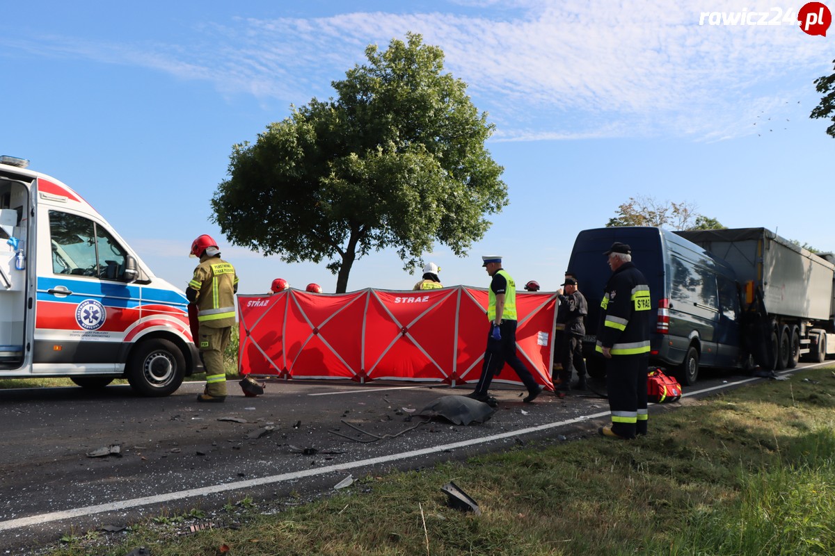 Wypadek na DK 36 na odcinku Dłoń - Smolice