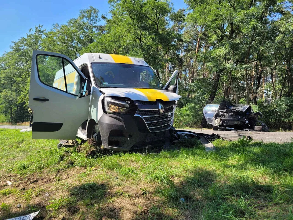 Wypadek na trasie Szymanowo - Słupia Kapitulna. Droga odblokowana [ZDJĘCIA, FILM] - Zdjęcie główne