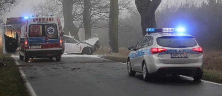 Podróżował oplem. Auto uderzyło w drzewo i zapaliło się - Zdjęcie główne