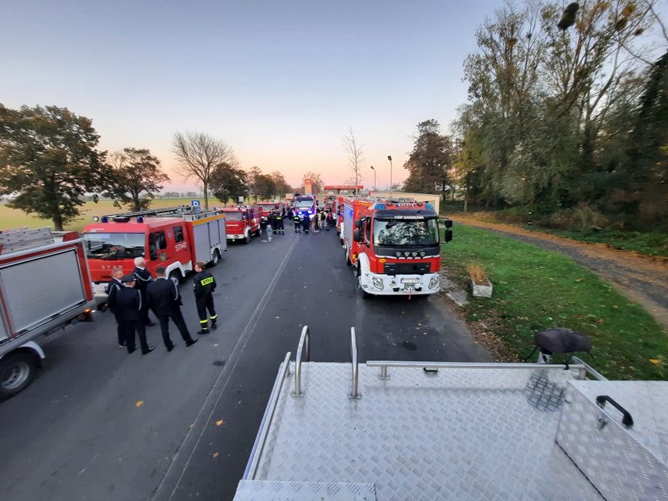 Powitanie nowego samochodu OSP Sobiałkowo