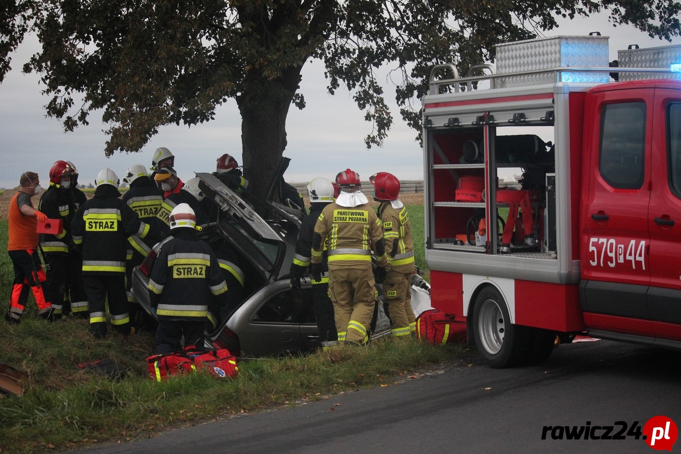 Wypadek na trasie Konary - Sobiałkowo - Zdjęcie główne