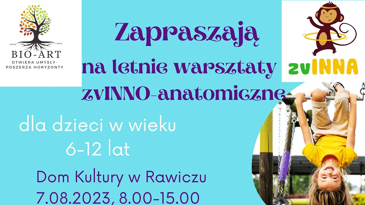 Letnie warsztaty zvINNO - anatomiczne dla dzieci - Zdjęcie główne