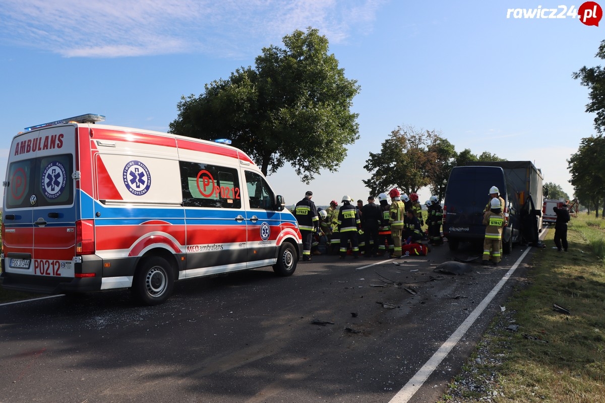 Wypadek na DK 36 na odcinku Dłoń - Smolice