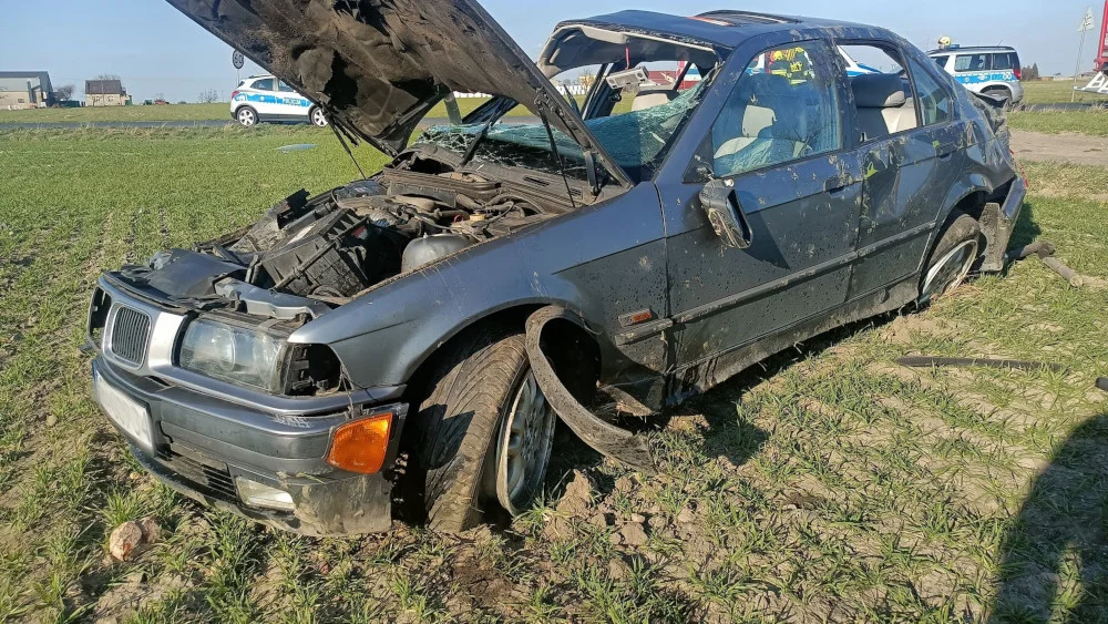 Poważny wypadek na trasie Chojno - Miejska Górka - Zdjęcie główne