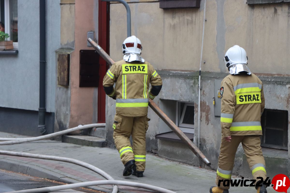 Pożar w centrum Rawicza