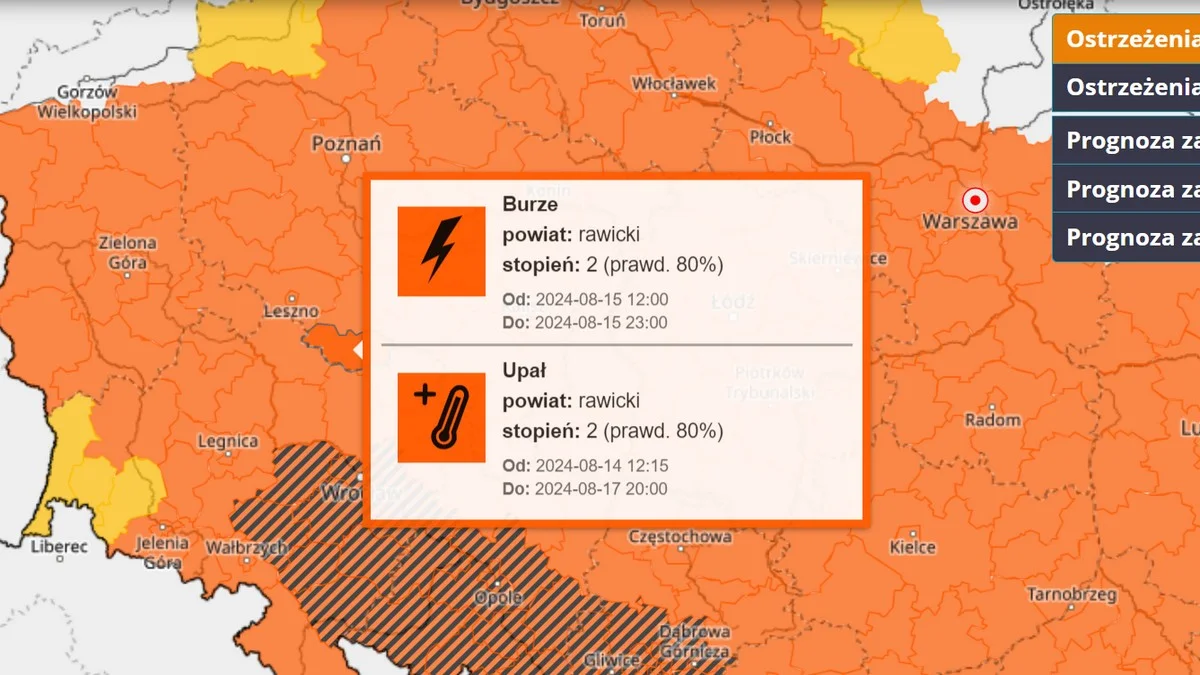 Rawicz.  Dzisiaj pogoda może się nagle zmienić. Najpierw upał, a później... - Zdjęcie główne