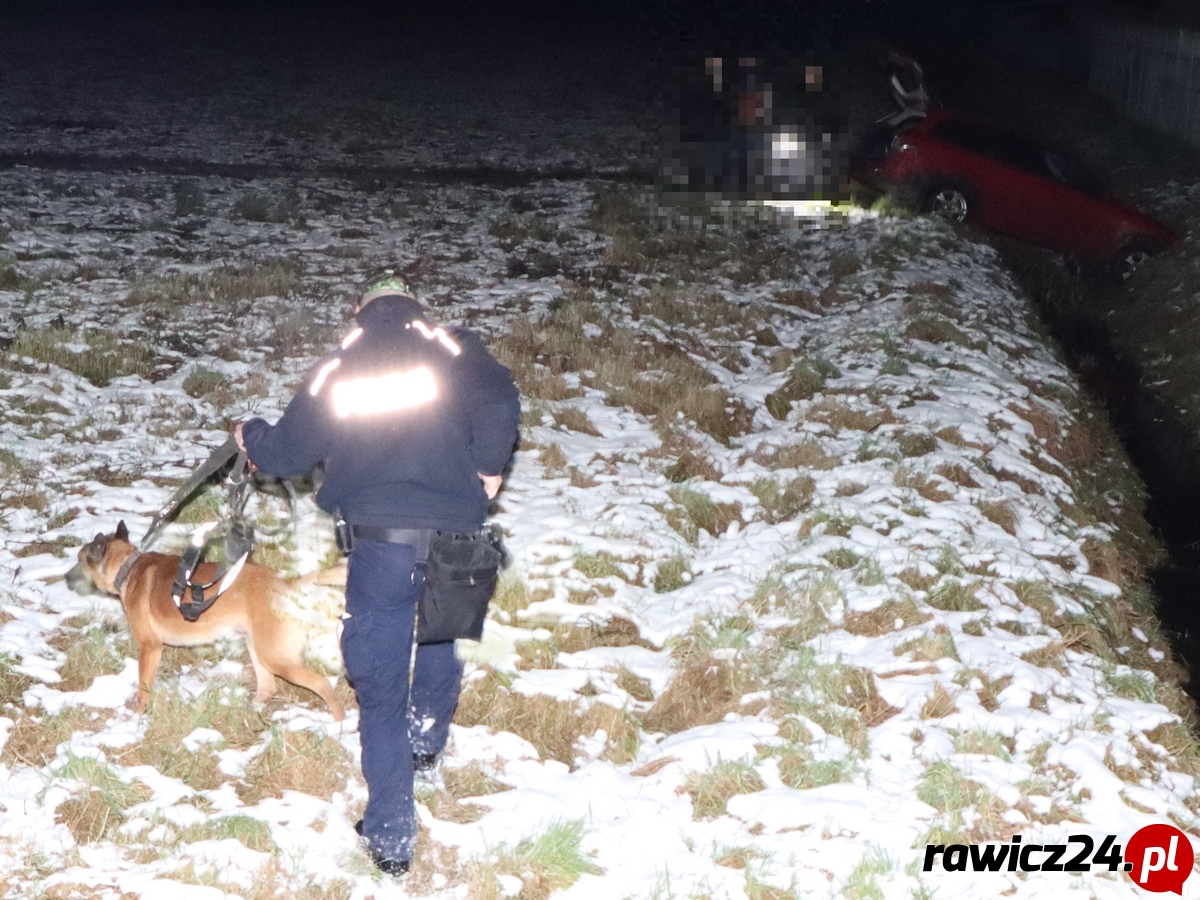 Policjanci użyli psa tropiącego