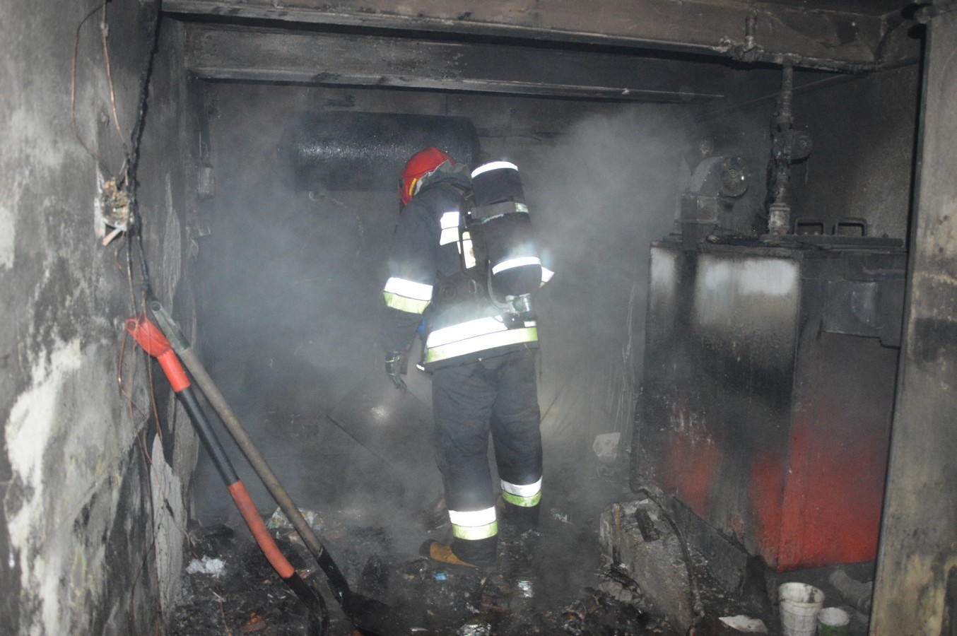 Pożar kotłowni w Rawiczu - Zdjęcie główne