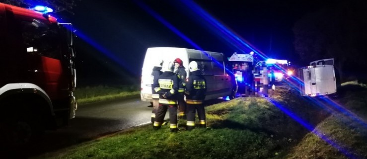 Bus wypadł z drogi i wylądował w rowie [FOTO] - Zdjęcie główne