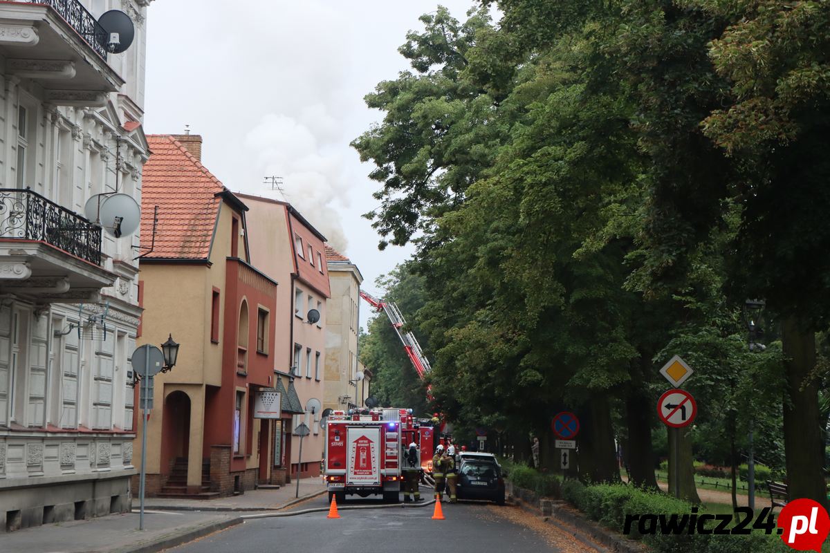 Pożar w centrum Rawicza