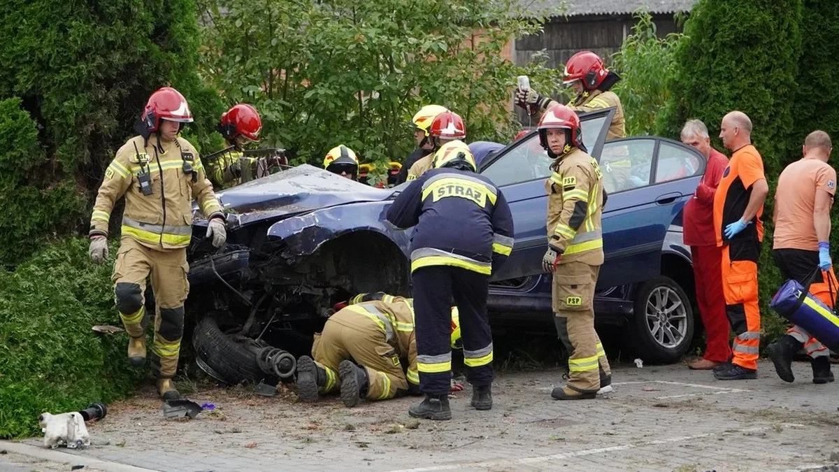 Roztrzaskał auto na dwóch ogrodzeniach. "Huk był potężny" - przyznawali mieszkańcy - Zdjęcie główne