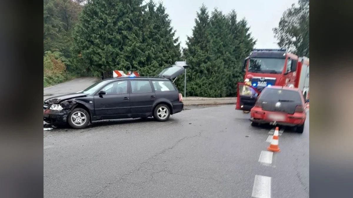 Mieszkańcy powiatu rawickiego zderzyli się w gminie Krośnice. Auta zostały uszkodzone - Zdjęcie główne