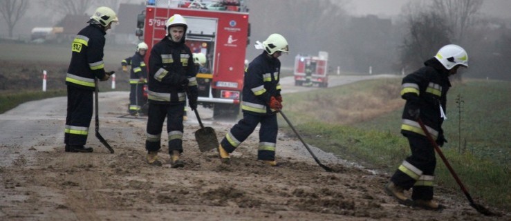 Uwaga kierowcy! Obornik na drodze Bojanowo - Góra - Zdjęcie główne